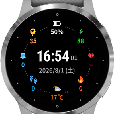 Orbit on vivoactive 4s — digital font